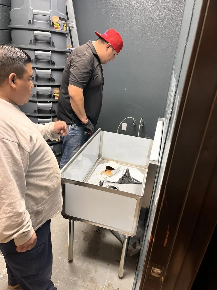 Commercial plumbing and sink installation in Eklo